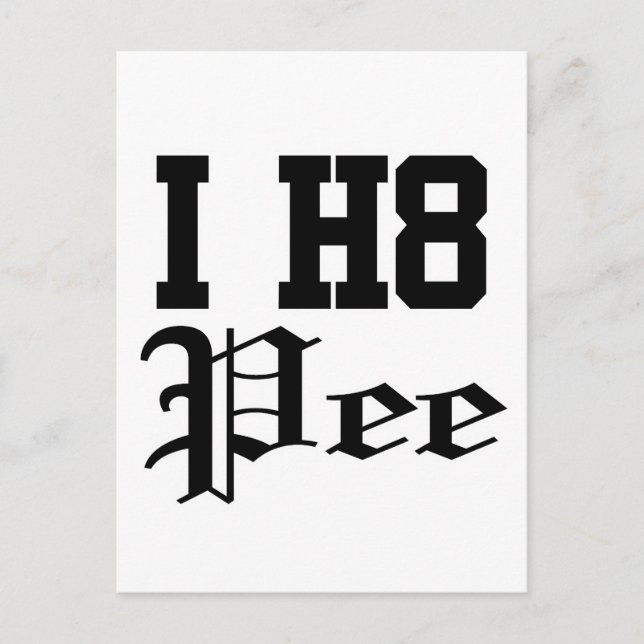 pinkeln postkarte (Vorderseite)