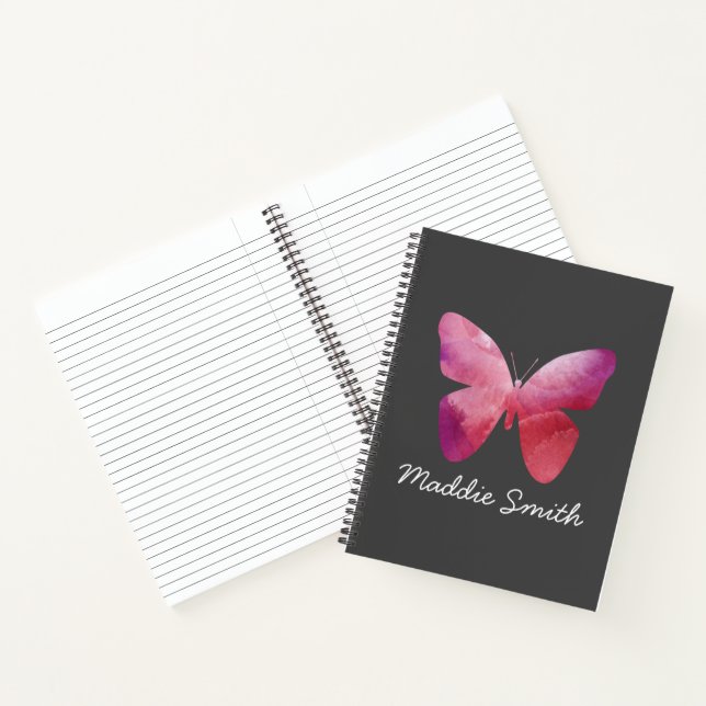 Pinker Schmetterling Notizbuch (Innenseite)