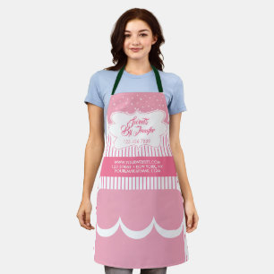 Pinkes dreilagiges Tortenbäckerei Schürze