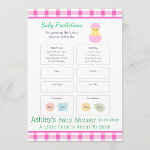 Pinkes Ei Kleines Küken Schlüpft Mädchen Baby Show Karte