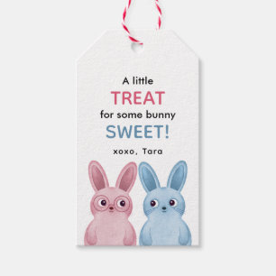 Pinkes Hasenparty Geschenkanhänger