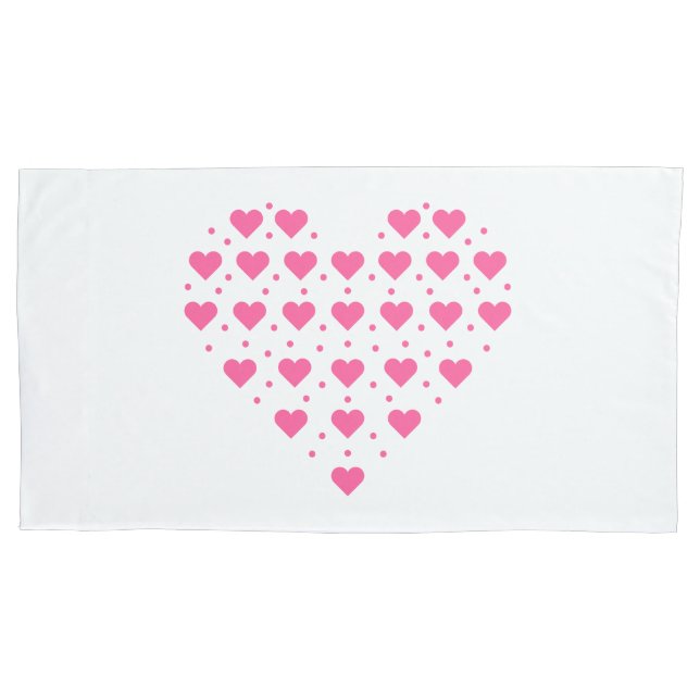 Pinkes Herz Kissenbezug (Vorderseite)