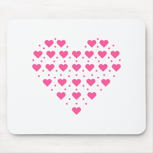 Pinkes Herz Mousepad (Vorne)