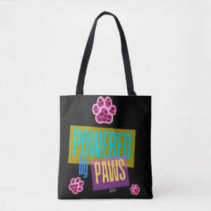 Pinkes Herz-Pfotenabdruck "Powered by Paws" Design