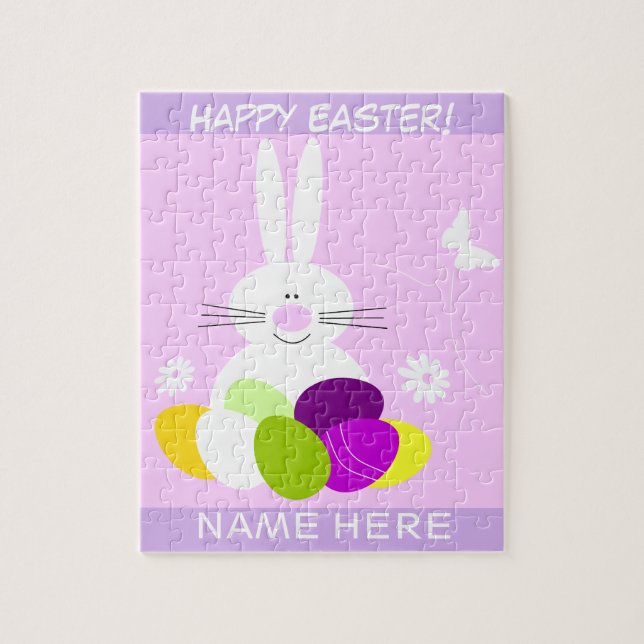 Pinkes Kinder Ostern Puzzle (Vertikal)