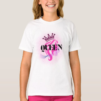 Pinkes Kronendesign für Königinnen – Selbstbewusst T-Shirt