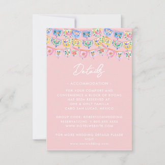 Pinkes Mexiko Reiseziel RSVP Karte