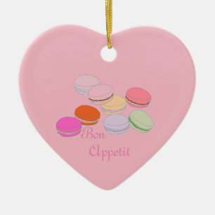 Pinkes Paris Französisch Macaron Bon Appetit Keramik Ornament