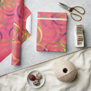 Pinkes Regenbogen-Weihnachtsmuster Geschenkpapier