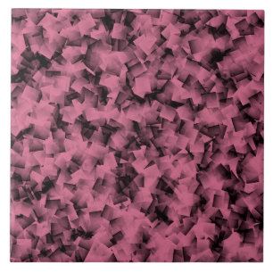 Pinkes Schwarz Cubism Muster Fliese