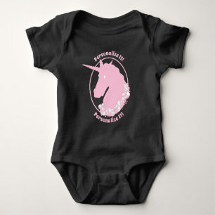 Pinkes Zombie-Einhorn Baby Strampler