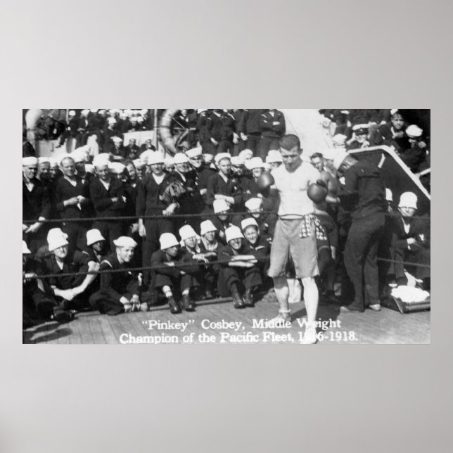 Pinkey Cosbey Vorbereitung für eine Boxmatte Poster (Vorne)