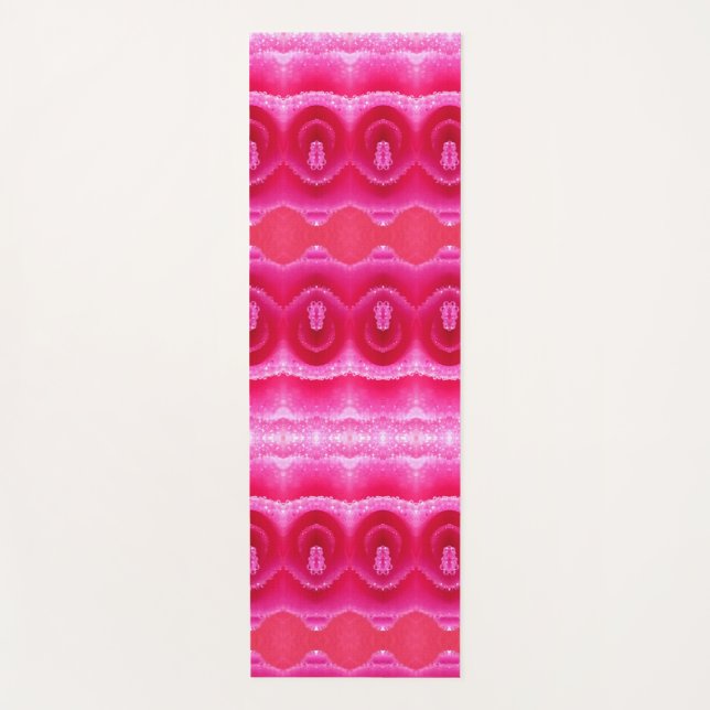 Pinkey-Rose Ikat 3 Yogamatte (Vorderseite)