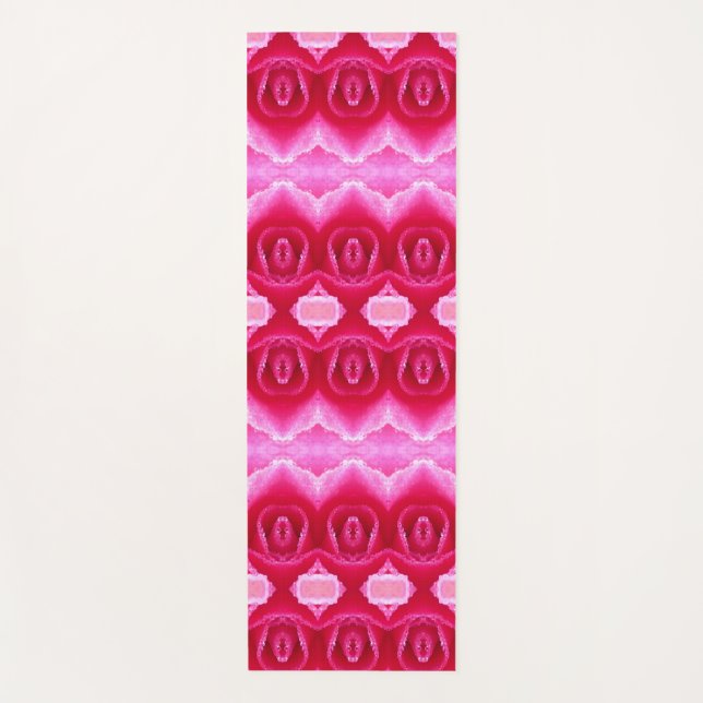 Pinkey-Rose Ikat 7 Yogamatte (Vorderseite)