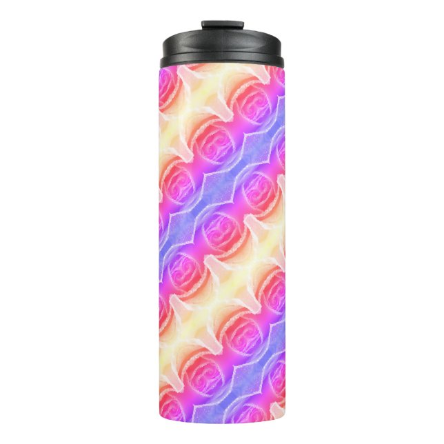 Pinkey Rose Ikat Ipan Thermosbecher (Vorderseite)