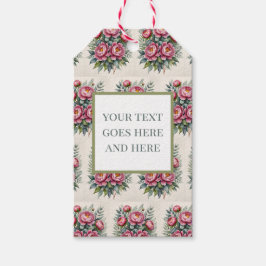 Pinkfarbene Aquarellfarben-Blume eucalyptus Gift M Geschenkanhänger