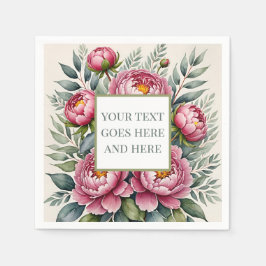 pinkfarbene Aquarellfarben kreieren Ihre eigenen B Serviette