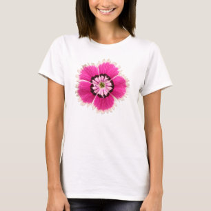 Pinkfarbene Blume T-Shirt