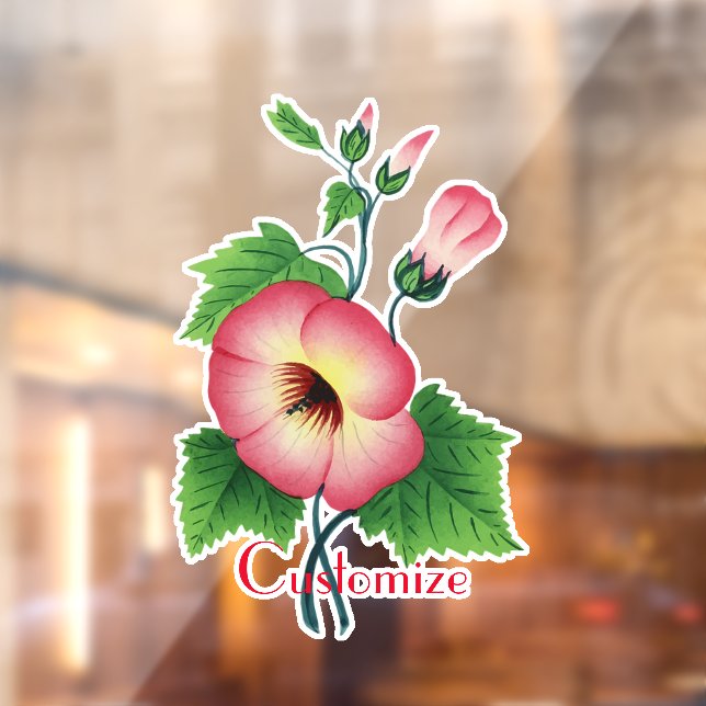 Pinkfarbene Blume Thunder_Cove Fensteraufkleber (Blatt 2)