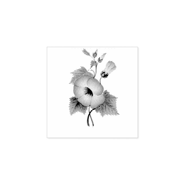Pinkfarbene Blume Thunder_Cove Gummistempel (Prägung)