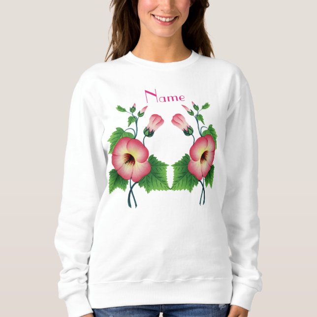 Pinkfarbene Blume Thunder_Cove Sweatshirt (Vorderseite)