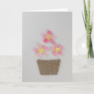 Pinkfarbene Blume zum Geburtstag anpassen Karte