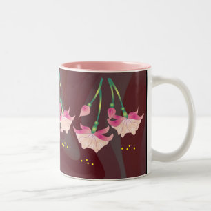 PINKFARBENE BLUMEN durch SHARON SHARPE Zweifarbige Tasse