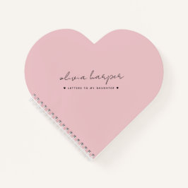 Pinkfarbene Buchstaben für den Speicherbehalt mein Notizbuch