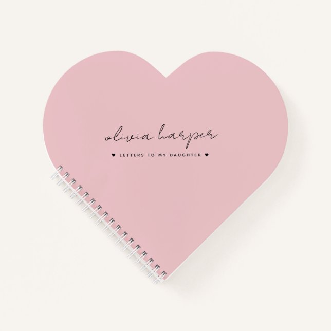 Pinkfarbene Buchstaben für den Speicherbehalt mein Notizbuch (Vorderseite)