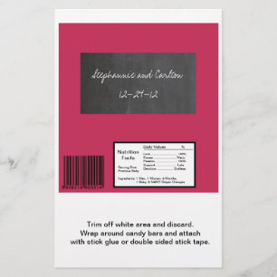 Pinkfarbene Halbpension Grosser Bonbons-Wrapper Flyer