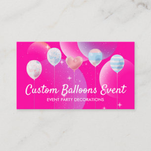 Pinkfarbene helle Event-Party-Planer-Dekor-Ballons Telefonnummerkarte