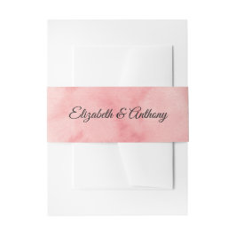 Pinkfarbene Hochzeitsfeierlichkeiten Einladungsbanderole