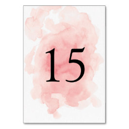 Pinkfarbene Hochzeitskarte für die Tischnummer