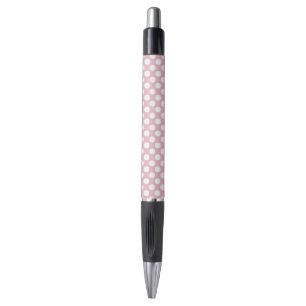 Pinkfarbene Polka-Punkte, Polka-Punktmuster, Punkt Kugelschreiber