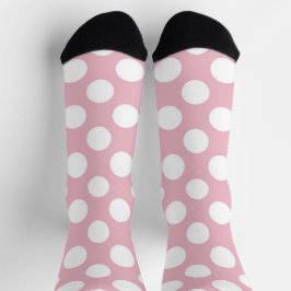 Pinkfarbene Polka-Punkte, Polka-Punktmuster, Punkt Socken