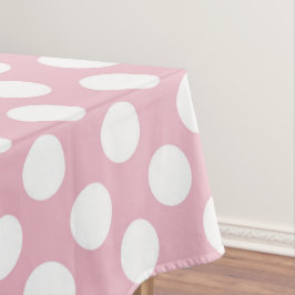 Pinkfarbene Polka-Punkte, Polka-Punktmuster, Punkt Tischdecke