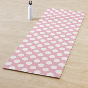Pinkfarbene Polka-Punkte, Polka-Punktmuster, Punkt Yogamatte