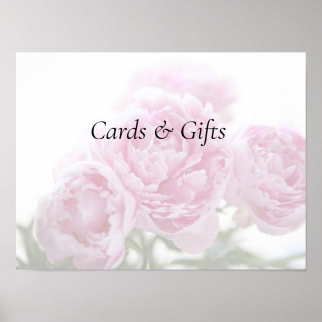 Pinkfarbene Tornys verblassen Karten und Geschenkz Poster (Vorne)