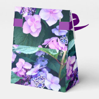 Pinkfarbene und Lila Hydrangea-Gefälligkeitsbox mi Geschenkschachtel