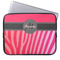Pinkfarbene Zebrastreifen mit anpassbarer Notebook