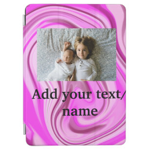 Pinkfarbener Acrylpour-Marmor fügt Ihr Foto hinzu. iPad Air Hülle