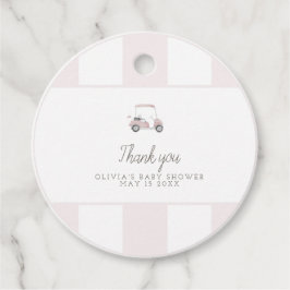 Pinkfarbener Golfwagen Geschenkanhänger