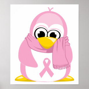 Pinkfarbener Pinguin Poster