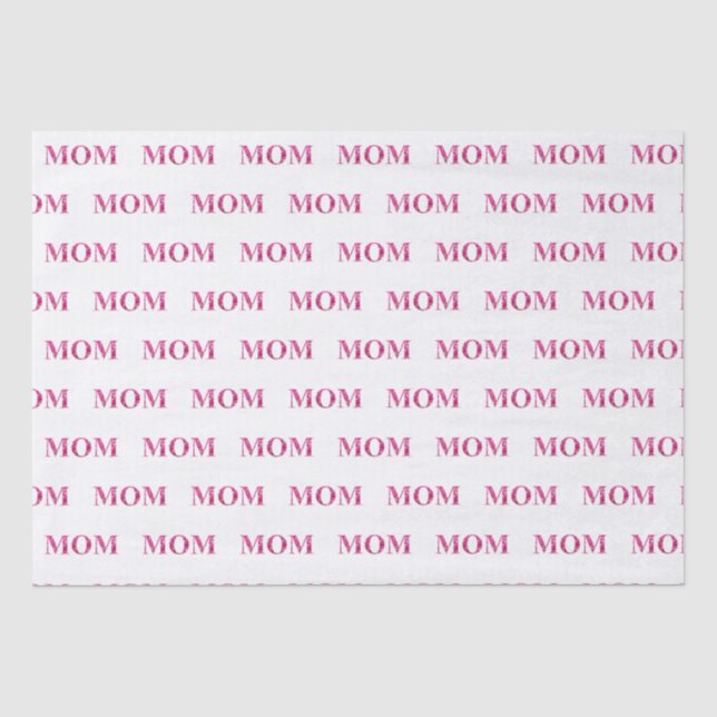 Pinkfarbenes Blatt Papier mit MAMA-Schriftzeichen (Vorderseite)
