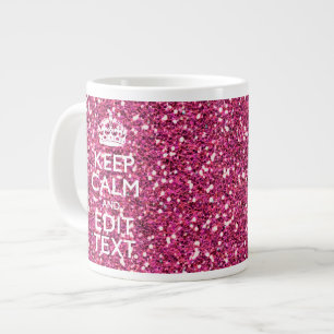 Pinkfarbenes Rosa behalten Ruhe, Ihren Text zu Jumbo-Tasse
