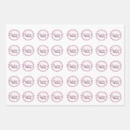 Pinkfarbenes Taufpapier mit Blume petal Geschenkpapier Set