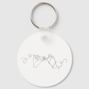 pinkfarbiges Versprechen Schlüsselanhänger