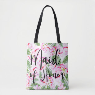Pinkgrüne tropische botanische Oase Maid of Honor