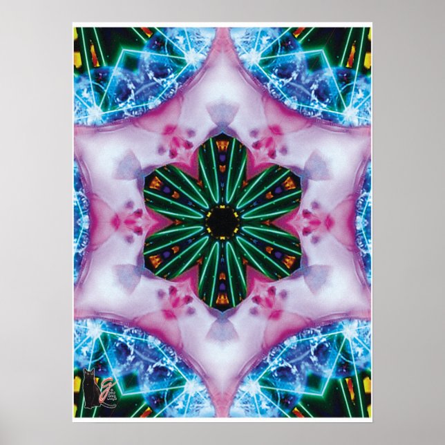 Pinkie Kinetic Collage Kaleidoscope Poster (Vorne)
