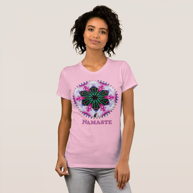 Pinkie Namaste Kaleidoskop T-Shirt (Vorne ganz)